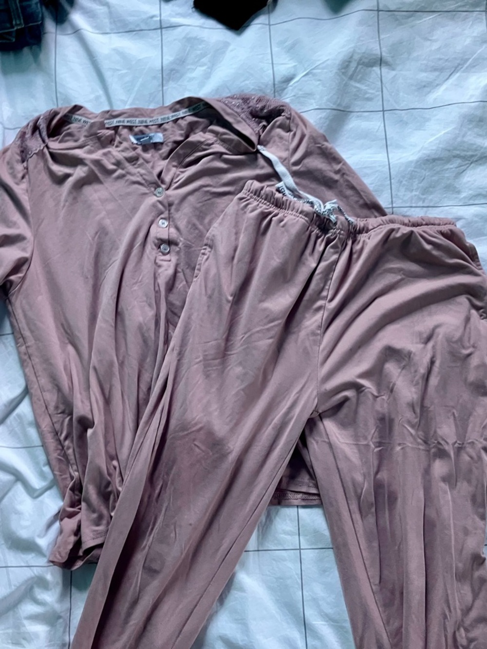 Nine West Mauve Pink Two-Piece Pajama Set